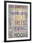 New Hampshire - Barnwood Typography-Lantern Press-Framed Art Print