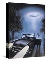 New Hampshire, Betty and Barney Hill Driving at Night See a UFO-Terry Hadler-Stretched Canvas