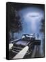 New Hampshire, Betty and Barney Hill Driving at Night See a UFO-Terry Hadler-Framed Stretched Canvas