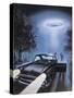 New Hampshire, Betty and Barney Hill Driving at Night See a UFO-Terry Hadler-Stretched Canvas