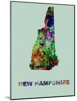 New Hampshire Color Splatter Map-NaxArt-Mounted Art Print