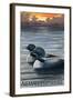 New Hampshire - Common Loon-Lantern Press-Framed Art Print