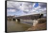 New Hampshire, Cornish Windsor Covered Bridge over Connecticut River-Walter Bibikow-Framed Stretched Canvas