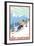 New Hampshire - Downhill Skier-Lantern Press-Framed Art Print