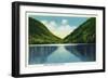 New Hampshire - Franconia Notch State Park View of Profile Lake-Lantern Press-Framed Art Print