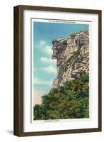 New Hampshire - Franconia Notch State Park View of the Old Man of the Mts-Lantern Press-Framed Art Print