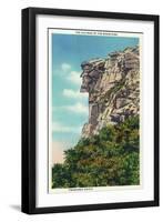 New Hampshire - Franconia Notch State Park View of the Old Man of the Mts-Lantern Press-Framed Art Print