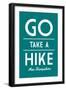 New Hampshire - Go Tkake A Hike - Simply Said - Lantern Press Artwork-Lantern Press-Framed Art Print