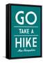 New Hampshire - Go Tkake A Hike - Simply Said - Lantern Press Artwork-Lantern Press-Framed Stretched Canvas