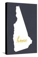 New Hampshire - Home State - Gray-Lantern Press-Stretched Canvas