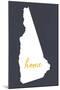 New Hampshire - Home State - Gray-Lantern Press-Mounted Art Print