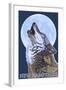 New Hampshire - Howling Wolf-Lantern Press-Framed Art Print