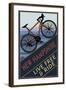 New Hampshire - Live Free and Ride - Mountain Bike-Lantern Press-Framed Art Print