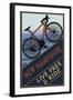 New Hampshire - Live Free and Ride - Mountain Bike-Lantern Press-Framed Art Print