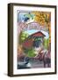 New Hampshire - Montage Scenes-Lantern Press-Framed Art Print