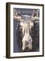 New Hampshire - Moose Up Close-Lantern Press-Framed Art Print