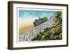 New Hampshire - Mt Washington Cog Railway, Jacob's Ladder-Lantern Press-Framed Art Print