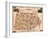 New Hampshire - Panoramic Map-Lantern Press-Framed Art Print