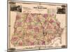 New Hampshire - Panoramic Map-Lantern Press-Mounted Art Print