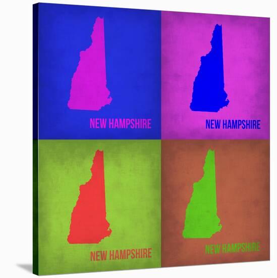 New Hampshire Pop Art Map 1-NaxArt-Stretched Canvas