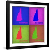 New Hampshire Pop Art Map 1-NaxArt-Framed Art Print