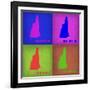 New Hampshire Pop Art Map 1-NaxArt-Framed Art Print