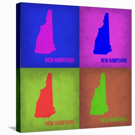 New Hampshire Pop Art Map 1-NaxArt-Stretched Canvas