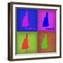 New Hampshire Pop Art Map 1-NaxArt-Framed Art Print