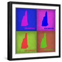 New Hampshire Pop Art Map 1-NaxArt-Framed Art Print
