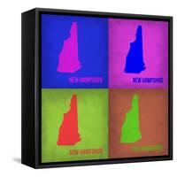 New Hampshire Pop Art Map 1-NaxArt-Framed Stretched Canvas