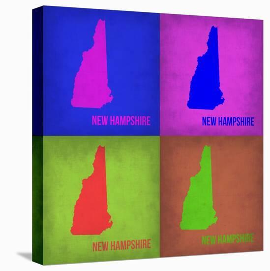 New Hampshire Pop Art Map 1-NaxArt-Stretched Canvas