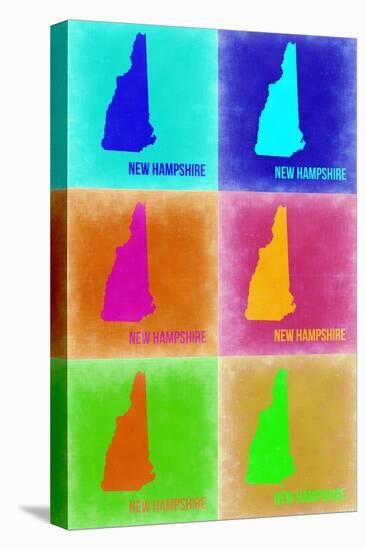 New Hampshire Pop Art Map 2-NaxArt-Stretched Canvas
