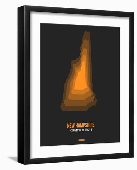 New Hampshire Radiant Map 5-NaxArt-Framed Art Print