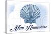 New Hampshire - Scallop Shell - Blue - Coastal Icon-Lantern Press-Stretched Canvas