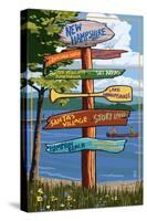 New Hampshire - Sign Destinations-Lantern Press-Stretched Canvas