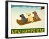 New Hampshire Sled Dogs-Stephen Huneck-Framed Giclee Print