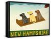 New Hampshire Sled Dogs-Stephen Huneck-Framed Stretched Canvas