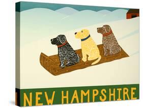 New Hampshire Sled Dogs-Stephen Huneck-Stretched Canvas