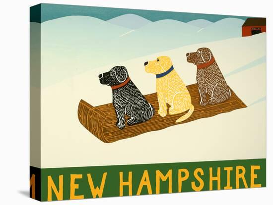 New Hampshire Sled Dogs-Stephen Huneck-Stretched Canvas