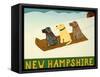 New Hampshire Sled Dogs-Stephen Huneck-Framed Stretched Canvas