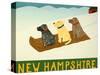 New Hampshire Sled Dogs-Stephen Huneck-Stretched Canvas