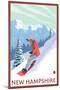 New Hampshire - Snowboarder Scene-Lantern Press-Mounted Art Print