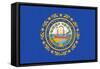 New Hampshire State Flag-Lantern Press-Framed Stretched Canvas