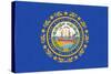 New Hampshire State Flag-Lantern Press-Stretched Canvas