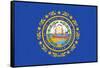 New Hampshire State Flag-Lantern Press-Framed Stretched Canvas