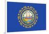 New Hampshire State Flag-Lantern Press-Framed Art Print