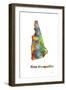 New Hampshire State Map 1-Marlene Watson-Framed Premium Giclee Print