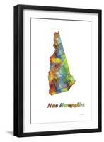 New Hampshire State Map 1-Marlene Watson-Framed Premium Giclee Print