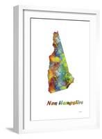 New Hampshire State Map 1-Marlene Watson-Framed Giclee Print