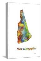 New Hampshire State Map 1-Marlene Watson-Stretched Canvas